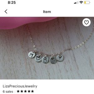 Handmade dainty stamped necklace